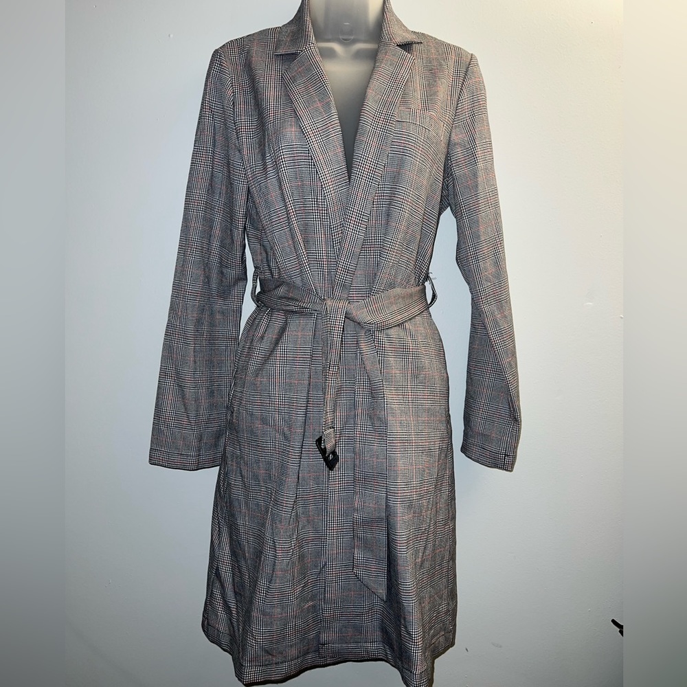 FOREVER 21 plaid trench coat